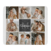 Moderne familiekollage foto's en persoonlijke cade snijplank (Voorkant)