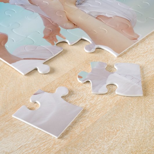 Moderne familiekollage legpuzzel (Zijkant)