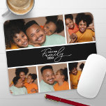 Moderne familiekollage muismat<br><div class="desc">Transformeer uw werkruimte met een gepersonaliseerde muismat met behulp van deze dynamische fotocollage-sjabloon. Voeg moeiteloos uw favoriete afbeeldingen,  het jaar,  uw familienaam en elke aangepaste tekst toe die u wenst. Maak het uniek voor jou!</div>
