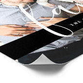 Moderne familiemonogram en datum van vaststelling poster (Hoek)