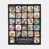 Moderne familienaam 27 Fotocollage gepersonaliseer Fleece Deken (Voorkant)