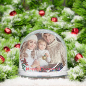 Moderne familienaam Foto Keepsake Vrolijk Kerstfee Sneeuwbol (Kerstmis)
