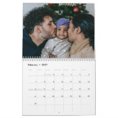 Moderne familienaam Jaar Foto Kalender (Feb 2027)