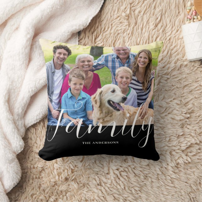 Moderne familienaam kussen (Deken)