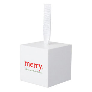 Moderne familienaam Minimal Vrolijk Kerstfeest Decoratie