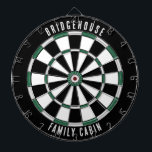 Moderne familienaam Minimalistisch Custom Dartbord<br><div class="desc">Verhoog uw game-avonden met onze aangepaste familie dartboard, ontworpen om een persoonlijke touch aan uw huis te brengen. Met dit unieke dartbord kunt u met trots uw familienaam en locatie weergeven, waardoor het niet alleen een spel is, maar ook een gekoesterd familie-erfstuk. Ideaal voor bijeenkomsten, achtertuinfeesten of gewoon binding met...</div>