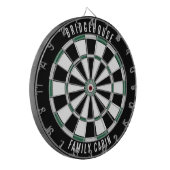 Moderne familienaam Minimalistisch Custom Dartbord (Voorkant Links)