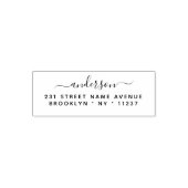 Moderne familienaam Script Zwart Stijlvolle Typogr Zelfinktende Stempel (Design)