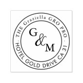 Moderne familienaam zelfinktende stempel (Design)