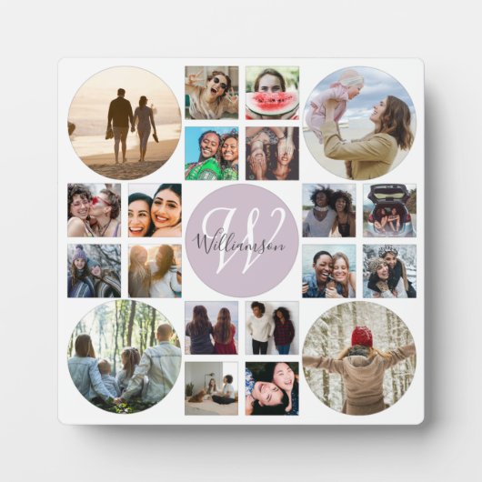 Moderne familiereünie 20 Fotocollage Fotoplaat (Voorkant)