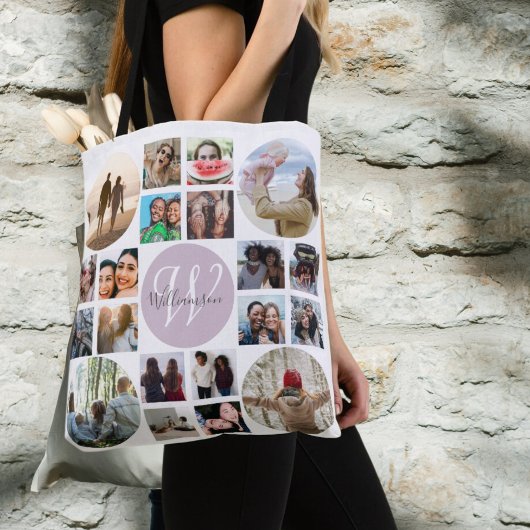 Moderne familiereünie 20 Fotocollage Tote Bag