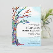 Moderne familiereünie kaart (Staand voorkant)