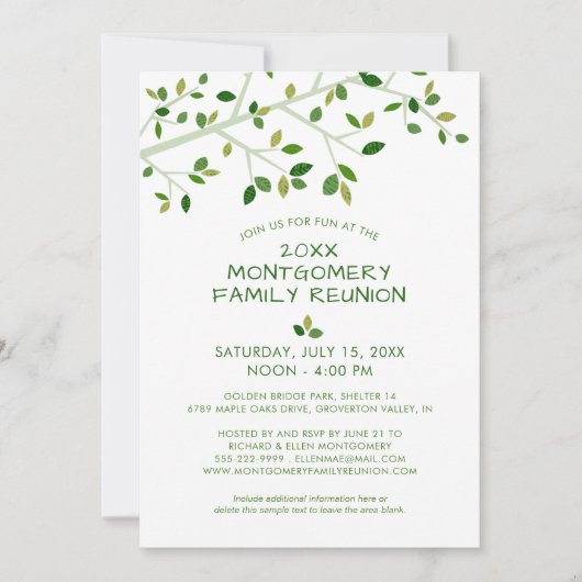 Moderne familiereünie kaart (Voorkant)