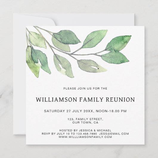 Moderne familiereünie kaart (Voorkant)