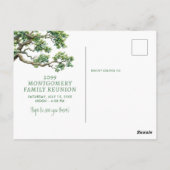 Moderne familiereünie stamboomtak briefkaart (Achterkant)