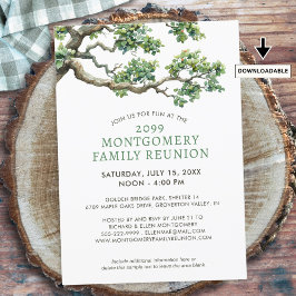 Moderne familiereünie stamboomtak kaart