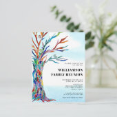 Moderne familiereünie uitnodiging briefkaart (Staand voorkant)