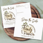 Moderne familiereünieboom Save the Date Briefkaart