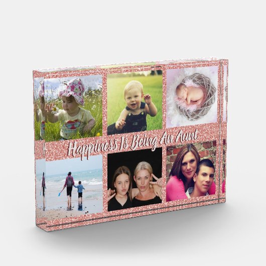 Moderne familietante collage met 6 foto's (Links)