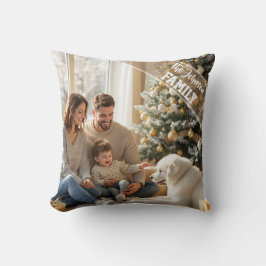 Moderne familietekstoverlay met twee foto's kussen