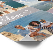 Moderne FAMILY Photo Collage Monogram Name 5 foto' Poster (Hoek)