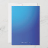 Moderne Fancy blauwe zweet-zestiende verjaardag Kaart (Achterkant)