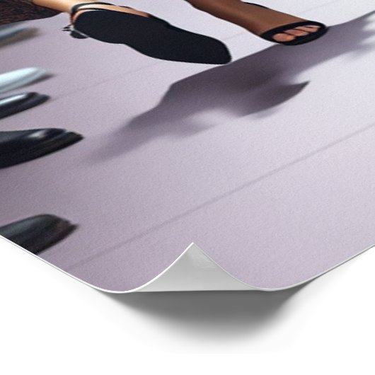 Moderne fancy mode design vrouwen printbaar poster (Hoek)