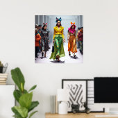 Moderne fancy mode design vrouwen printbaar poster (Thuiskantoor)