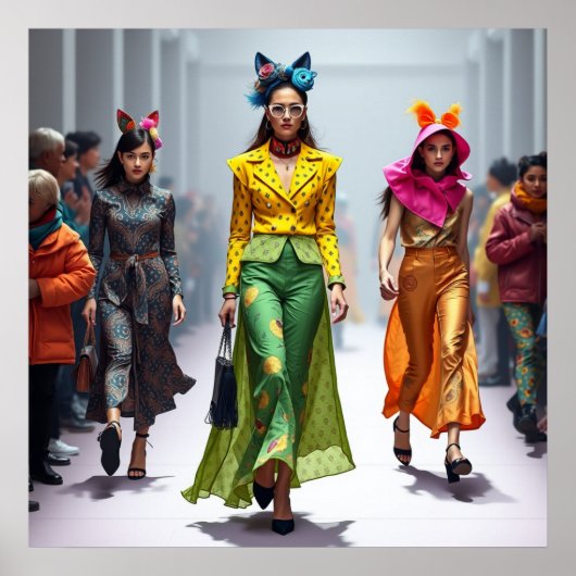 Moderne fancy mode design vrouwen printbaar poster (Voorkant)