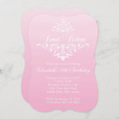 Moderne Fancy roze zweet zestiende verjaardag Kaart (Voorkant / Achterkant)