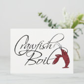 Moderne Fancy Script Crawfish Boil Kaart (Staand voorkant)