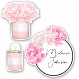 Moderne Fancy stekelroze staven Sticker