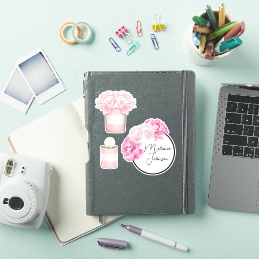 Moderne Fancy stekelroze staven Sticker (iPad Cover)