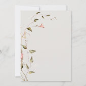 Moderne Fantasie Bloemrijke Boho Trouwwkaart 'Save Kaart (Achterkant)