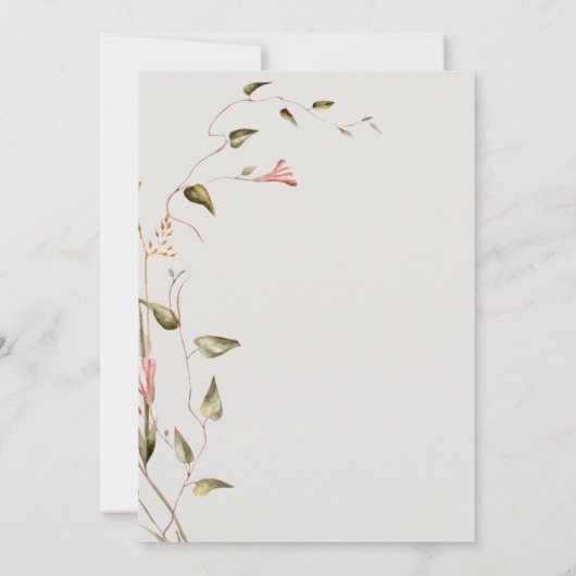 Moderne Fantasie Bloemrijke Boho Trouwwkaart 'Save Kaart (Achterkant)