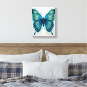 Moderne Fantasie Fractale Kunst Waterverf Vlinder Canvas Afdruk (Insitu (Slaapkamer))