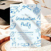 Moderne Fantasievolle Handgetekende Boog Afstudeer Kaart