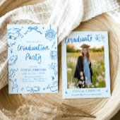 Moderne Fantasievolle Handgetekende Boog Afstudeer Kaart