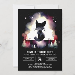 Moderne Fantasy Cat Verjaardag Kaart