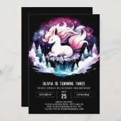 Moderne Fantasy Horse Verjaardag Kaart (Voorkant / Achterkant)