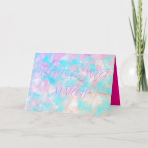 Moderne Fashionable Happy Sweet Sixteen 16-jarige  Kaart