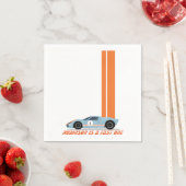 Moderne Fast One Car Boy Eerste Verjaardag Servet (Insitu)