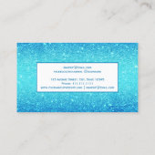 Moderne faux blue glitterocea ombre makeup visitekaartje (Achterkant)