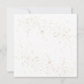 Moderne Faux Glitter Goud en Witte Verjaardag Uitn Kaart (Achterkant)