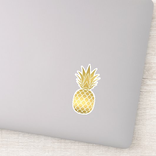 Moderne Faux Gold Ananas Sticker (Detail)