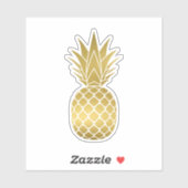 Moderne Faux Gold Ananas Sticker (Vel)