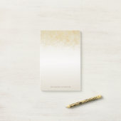 Moderne Faux Gold Confetti - op maat gesneden Post-it® Notes (Op bureau)