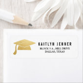 Moderne Faux Gold Foil Afstuderen Pet Eenvoudig Ca Etiket (Insitu)