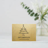 Moderne Faux Gold Foil kerstcadeaubon Kortingskaartje (Staand voorkant)