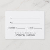 Moderne Faux Gold Foil kerstcadeaubon Kortingskaartje (Achterkant)